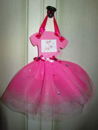 FIOCCO BAMBINA SEMPLICE IN TULLE E FELTRO CON STRASS